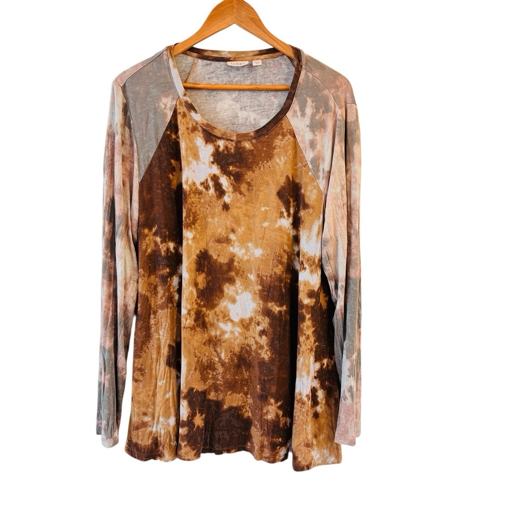 Logo Lori Goldstein Tie Dye Tunic‎ Top Womens Size XL Lagenlook Art to Wear